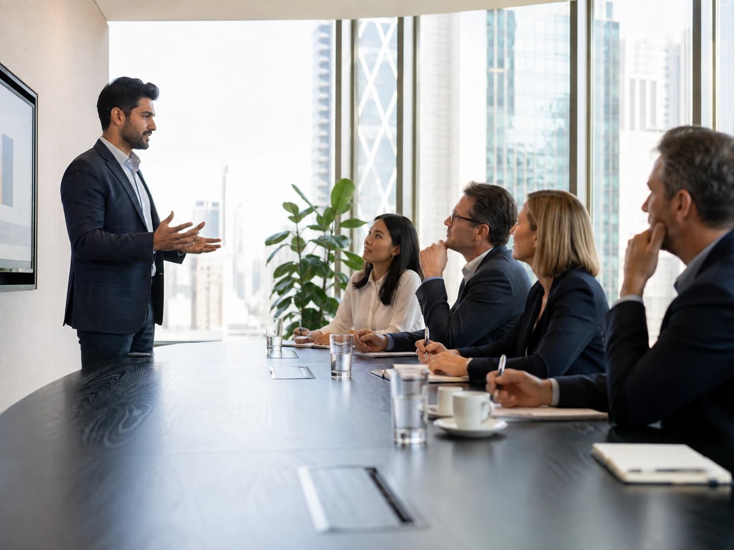 Investorengespräch mit kritischer Fragerunde nach einem Gründer-Pitch